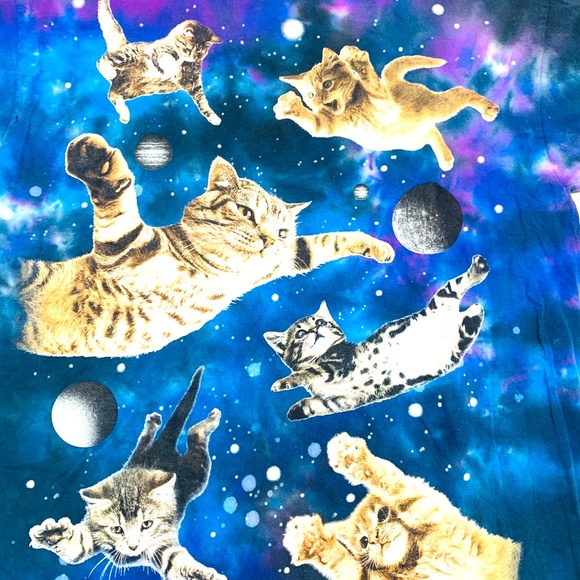 DOM Cats Graphic Tie Dye T-shirt Size L - Picture 3 of 7